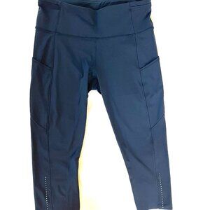 Lululemon Navy Blue Leggings with Reflective Dots